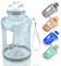 Goodatech Botella de Agua Deportiva, 1.5L/52 Oz, a Prueba de Fugas, sin BPA, con Marcador de Tiempo, Reutilizable para Atletismo, Ciclismo, Gimnasio, Oficina, Viajes al Aire Libre (Blanco)