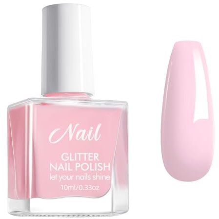 Baby Pink Nail Polish - Pink Nail Polish - Light Pink Nail Varnish Quick Dry - Water Based and Non-Toxic Formula Long Lasting Nail Polish - French Nail Manicure Salon DIY