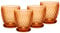 Villeroy & Boch Boston - Set di 4 bicchieri da 330 ml, con motivo sfaccettato, in vetro di cristallo per bevande calde e fredde, lavabili in lavastoviglie, colore: arancione