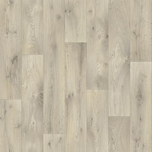 EverGrass Reclaimed Oak Quality Vinyl Flooring Roll Wood Plank Effect Lino Cheap Kitchen Bathroom Floor (3m x 3.5m)