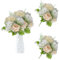 astylishome Artificial Flowers Pfingstrosen Künstliche Blumen Deko Hochzeit Blumenstrauß Künstlich Pflanzen Kunstblumenstrauss Echte Haptik Weiß Blumensträuß 1013