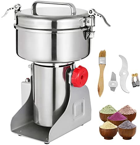 1000g Mulino Elettrico for Cereali 2800W 25000r/Min Macinino for Semi di Lino Noce Moscata Macinino for Noci in Acciaio Inossidabile Macina Erbe Piante Medicinali Spezie Cereali E Fagioli 1000g Adatto