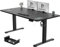 Homall Standing Desk 140x80cm Height Adjustable Desk Sit Stand Desk with Time Reminder Stand up Desks 3 Memory Setting Wire Management Tray,Black