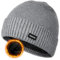 Wmcaps Winter Beanie Mütze, Wintermütze Herren mit Bündchen und Dickem Warmem Futter Wollmütze Strickmütze Bequeme Weiche Stulpenmütze Ideal für Outdoor Aktivitäten Geschenke für Männer Frauen, Grau