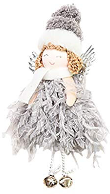 Decoration Noel Peluche Ange Poupée Suspension, Lutin de Noel Fille, Décorations de Noël à Suspendre, Decoration Sapin de Noel pour Sapin de Noël, Cheminée, Fenêtre