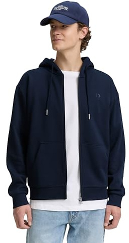 Tom Tailor Denim Herren Hoodie Sweatjacke mit Logo-Print
