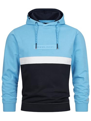 Indicode Herren INMagnus Sweatshirt Hoodie aus Baumwollmischung mit Kapuze | Bequemer Kapuzenpullover für Alltag und Freizeit, Sweatpullover, Kapuzensweater, lässiges Herrenoberteil für Männer