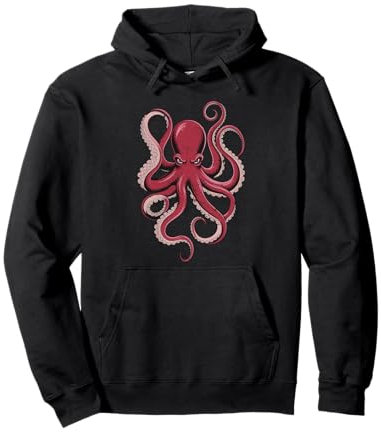 Octopus Octopus Animale Oceano Octopus Sea Lover Felpa con Cappuccio
