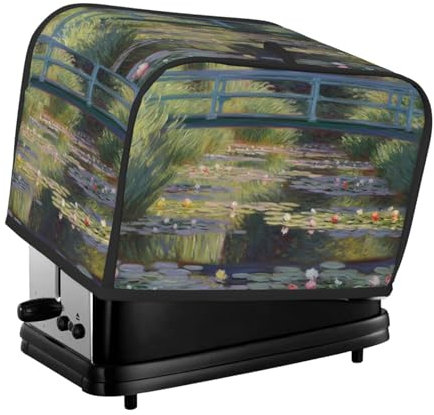 Water Lily Pond 2-Scheiben-Toaster-Abdeckungen, staubdicht, spritzwassergeschützt, für Brotmaschine, Fingerabdruckschutz, Universalgröße