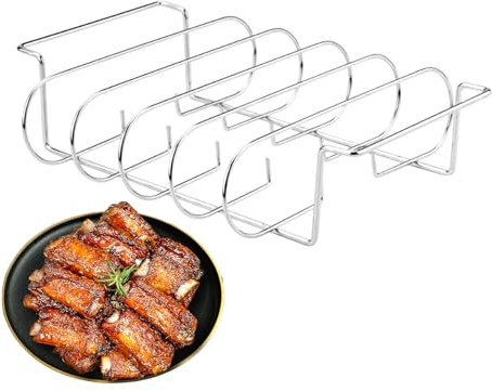 GRIGL REBAGGI - Porte De Viande En Acier, Support De Torréfaction BBQ | Cadre De Cuisson Résistant Pour Côtelettes, Steak De Cuisson, Support De Grillage En Plein Air Dans La Cuisine De Camp, Barbes