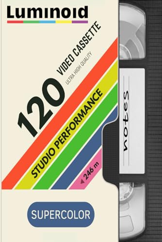 RETRO VHS VIDEO CASSETTE TAPE: Throwback Nostalgic Notebook Journal 1980s 1990s Popular Culture Gift