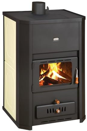 Prity WD W24 Holzkesselofen, 24 kW, Wassermantel, Zentralheizung, breiter Feuerraum, CE-zertifiziert, Holzbrenner