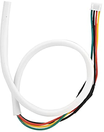 Cavo di rame flessibile bianco rotondo 4 core, 30 m, 0,5 mm², cavo per di citofono e videocitofono, preconnesso con connettori di backup per una trasmissione del segnale