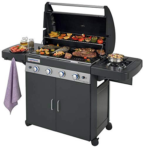 Parrilla de gas Campingaz Serie 4 Classic LS Plus, color negro, 160 x 60 x 116 cm.