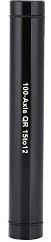 Fahrrad Steckachse Adapter, 15mm auf 12mm Schnellspanner Nabenadapter Aluminiumlegierung Fahrrad Quick Release Hub Adapter für Rennrad Mountainbike(Schwarz)