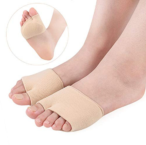 Mittelfußknochen Hülsen Mittelfußknochen Auflage Metatarsalgia Morton's Neuroma Plantar Warzen Gel Auflage Half Sock Dancer Pad -1Pair S