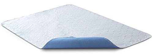 Bedecor Bettunterlage Wasserdicht 86x132 cm Blau Atmungsaktive Absorbierend waschbare Matratzenauflage wiederverwendbar