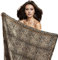 LA FERANI elegant Halstuch 90x90cm | Tuch Leopard braun Bandana Seide Satin | Kreuzfahrt Tuch Frühling Sommer Style Design | Business Style Geschenk Damen