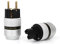 P083EG 1 Paar HiFi Schukostecker AC 16A 250V Vergoldeter EU Netzstecker Euro Stromstecker 2 Polig IEC C15 Stecker, High end Aluminium Kaltgerätestecker Kupplung für DIY Audiophile Stromkabel
