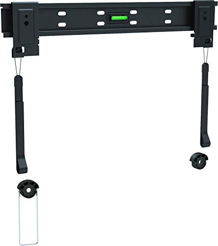 SCHWAIGER 662672 TV-Wandhalterung 32-55 Zoll Fernseherhalterung Mounting TV-Aufhängung max. 50kg max. VESA-Norm 400 schwarz inkl. Montagezubehör