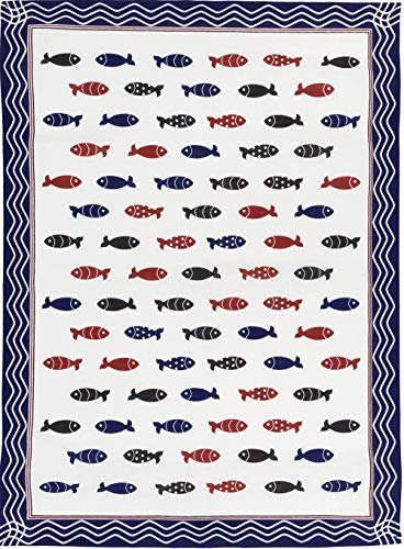 osters muschel-sammler-shop Maritime Küchenartikel ┼ Geschirrtuch - Koch-Handschuh und Topflappen ┼ Little Fish (Geschirrtuch 50x70)
