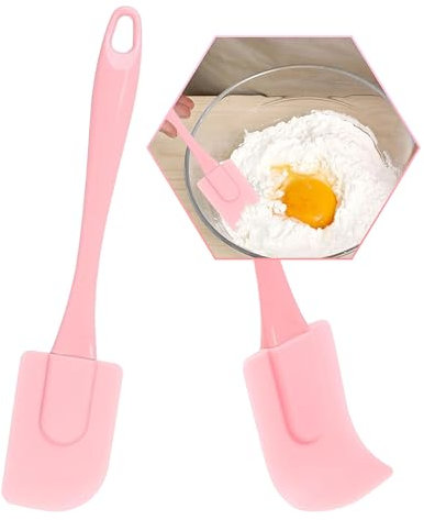 Silicone Spatula 24.5cm, Blush Pink Rubber Kitchen Spatula for Cooking and Baking, Non-Stick Dishwasher Safe Cookware Kitchen Tools