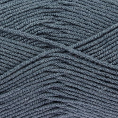 King Cole Cherished DK Yarn - 100g Ball - 100% Anti-Pilling Acrylic Double Knitting Wool - Super Soft Yarn for Baby Garments, Blankets, and Clothes (3316 Grey)