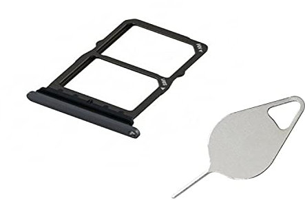 OnlyTech - Tiroir/Support de la Carte Double sim et Carte mémoire Micro SD du Huawei Mate 20 Noir + Outil d'extraction