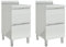 vidaXL 2X Gastro Küchenschrank mit 2 Schubladen Edelstahlschrank Arbeitsschrank Arbeitstisch Schrank Gastronomie Schubladenschrank Edelstahl