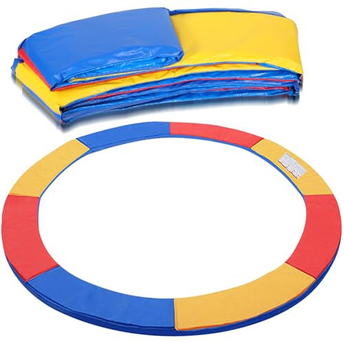 Herrselsam Trampolin Randabdeckung Ø244cm Reißfest Federabdeckung UV-resistent Randschutz Sicherheitsmatte Trampolinzubehör für Fitness Trampoline Bunt