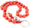 drop letsy DROPLETSY Holzperlen Handykette (kurz) - Schlüsselkette mit Karabiner und Schlüsselring für Schlüssel, Geldbeutel, Hose… (90cm, Watermelon)
