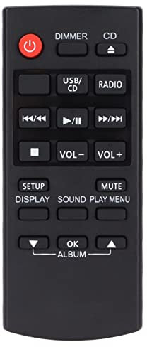 Yoidesu Télécommande Universelle pour Panasonic, Mini Télécommande de Système de Son Stéréo Haute Fidélité pour SCHC195 SCHC297 SCHC19EB K