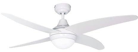 Bilake Ventilador de Techo con luz y Mando a Distancia Anke, Motor DC, 4 aspas, 6 velocidades, diámetro 122 cm.