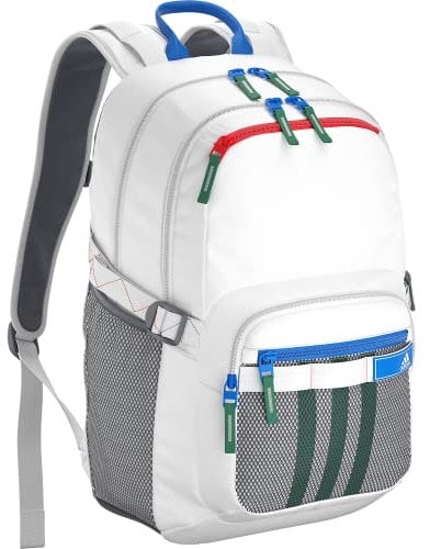adidas Energy Backpack, White/Bright Royal Blue/Bright Red, One Size, Energy Backpack