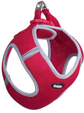 Nobby Mesh Geschirr DELIGHT, rot, M: Brust: 38-43 cm, Bauch: 45-50 cm, 20 mm, 1 Stück