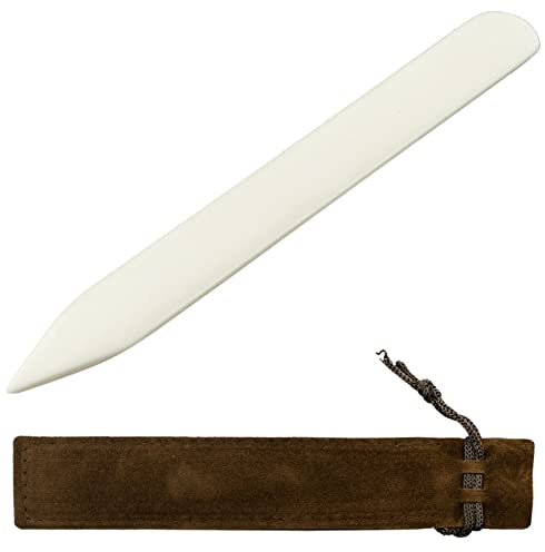 Genuine Bone Folder Paper Creaser Set Scorer Crease Marker Card Making Office Supplies Handmade Book Bookbinding Craft Scoring Folding Creasing Paper Crafting Scrapbooking Tool DIY Leather Burnishing