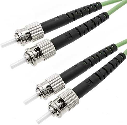 CableMarkt - Câble Fibre Optique multimode Duplex OM5 50µm/125µm St/PC - St/PC 100Gb de 15 m