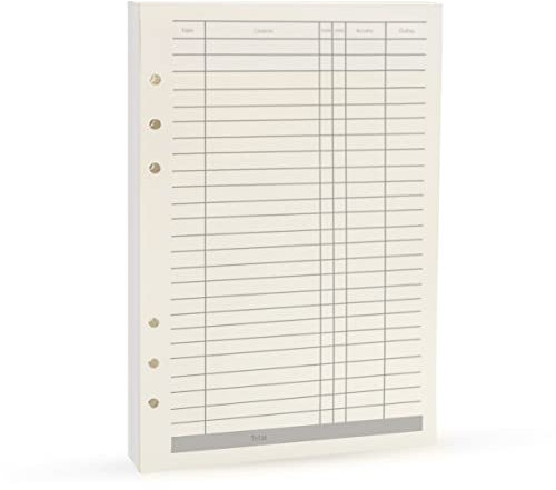 A5 Planner Inserts,6 Ring Budget Binder Refill,Personal Accounting Book for Filofax, 90 Pages Double Side Printed, 100Gsm Paper, Harphia(A5 5.59 x 8.27'',Finance)