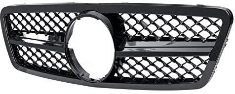 Rejillas Rejilla De Parachoques Delantero para Coche Parrilla Negra Brillante para Mercedes para Benz Clase C W203 C280 C320 C240 ​​C200 C63 2000-2006 Rejilla Parachoques