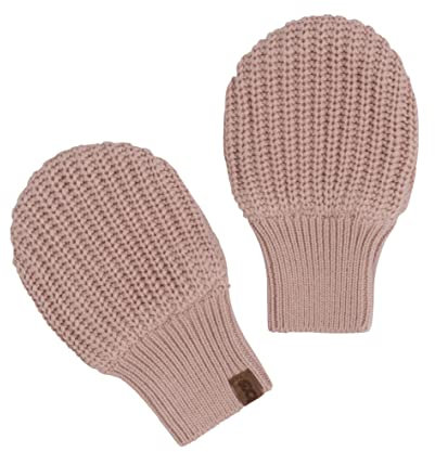 Baby's Only - Fäustlinge teddyfutter Soul - Baby handschuhe - 100% Bio-Baumwolle - Alt Rosa - 6-12 Monate