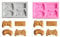 Chocolate Molds Silicone, Game Controller Shape Mold 3D, Moulds for Cake Baking Jelly Pudding Dessert, Zankie