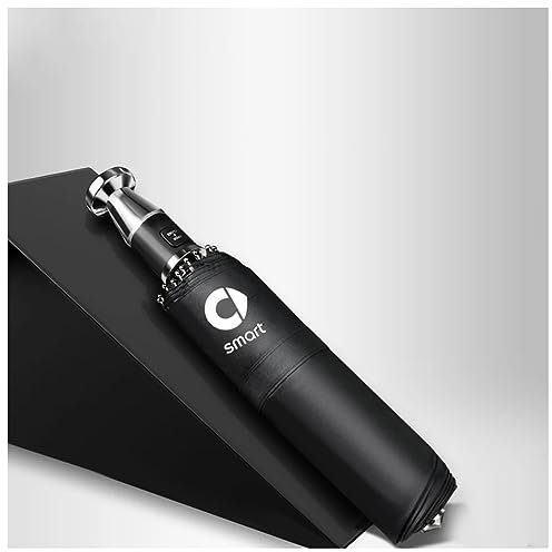 LEFEDA Winddichter doppelter Automatik-Taschenschirm, für Smart 451 453 Fortwo Forfour Auto-Luxus-Regenschirm,A