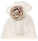 12 sacchetti per bomboniere nozze SERIE BOCCIOLO | vari colori | portaconfetti con fiore colorato formato PIATTO 10x12 cm bomboniera cerimonia comunione (Fiore Beige)