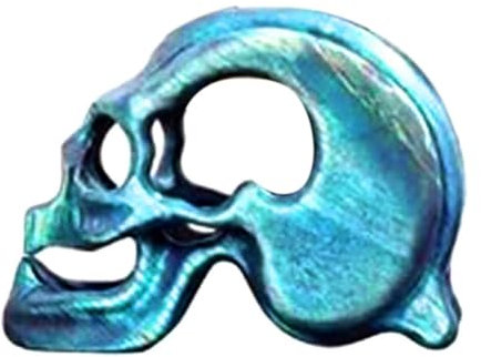 Ctwezoikmt Porte-Couteau Tête de Mort Fait à la Main, Support de Couteau Tête de Mort pour Couteau de Cuisine, Bloc de Comptoir, Porte-Couteau et Organisateur, Bleu Durable, Facile à Utiliser