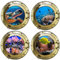 EANAGO 4er Set großes (25 cm) Wandtattoo Bullauge Unterwasserwelt - Deko für Badezimmer oder Kinderzimmer - Wandsticker Wandaufkleber 3D