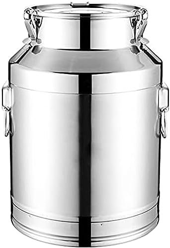 201 tonneaux de pichet à lait de Transport en acier inoxydable seau à vin scellé Pot à lait bouteille fourre-tout avec boucle de fermoir, 64L