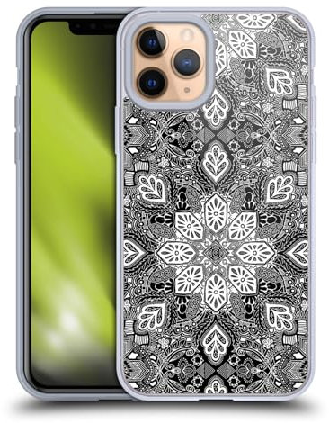 Head Case Designs Offizielle Micklyn Le Feuvre Schwarz und Weiss Spitze Mandala Softgelhülle Kompatibel Mit Apple iPhone 11 Pro Und Kompatibel Mit Magsafe Zubehör