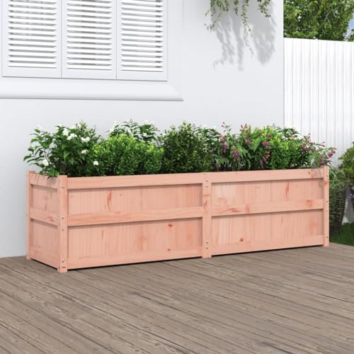 Bulliing Jardinière 180x50x50 cm Bois Massif de Douglas,Jardiniere sur Pieds,Bac avec Treillis,Jardiniere Terrasse