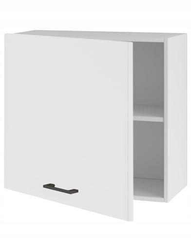 Laclar Hängeschrank mit Tür - 60 cm - praktischer Küchenschrank mit robustem MDF-Front - einfach zu montieren - flexibel - ideal für Aufbewahrung von Küchenutensilien (Weiß Matt)