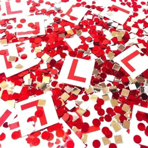 Hen Night Party Supplies Bride to Be: Confetti, Sashes, Badges, Balloons, Banner (L-Plate Confetti [2])